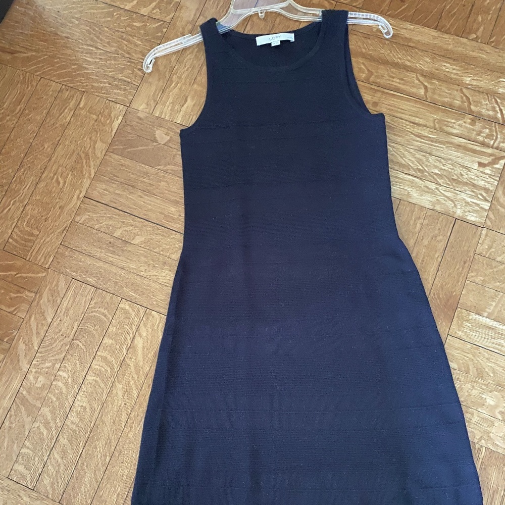 Black Ann Taylor Loft dress.